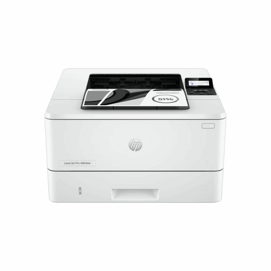 HP LaserJet Pro 4004dw (2Z615A) – Business Monochrome Laser Printer, 40 PPM, Duplex, Network & Wi-Fi, 3 Year Warranty - Front View