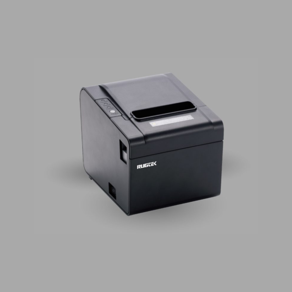 Rugtek RP326 3" Thermal Receipt Printer – USB + Serial + Ethernet, 250mm/s, Windows Driver, 3 Years Onsite Warranty - Front View