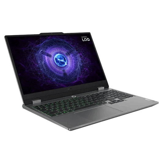 Lenovo LOQ Gaming Laptop 83GS00PJIN – Intel Core i5-12450HX, RTX 3050 6GB, 16GB RAM, 512GB SSD, 15.6" FHD 144Hz, Windows 11, Luna Grey - front view