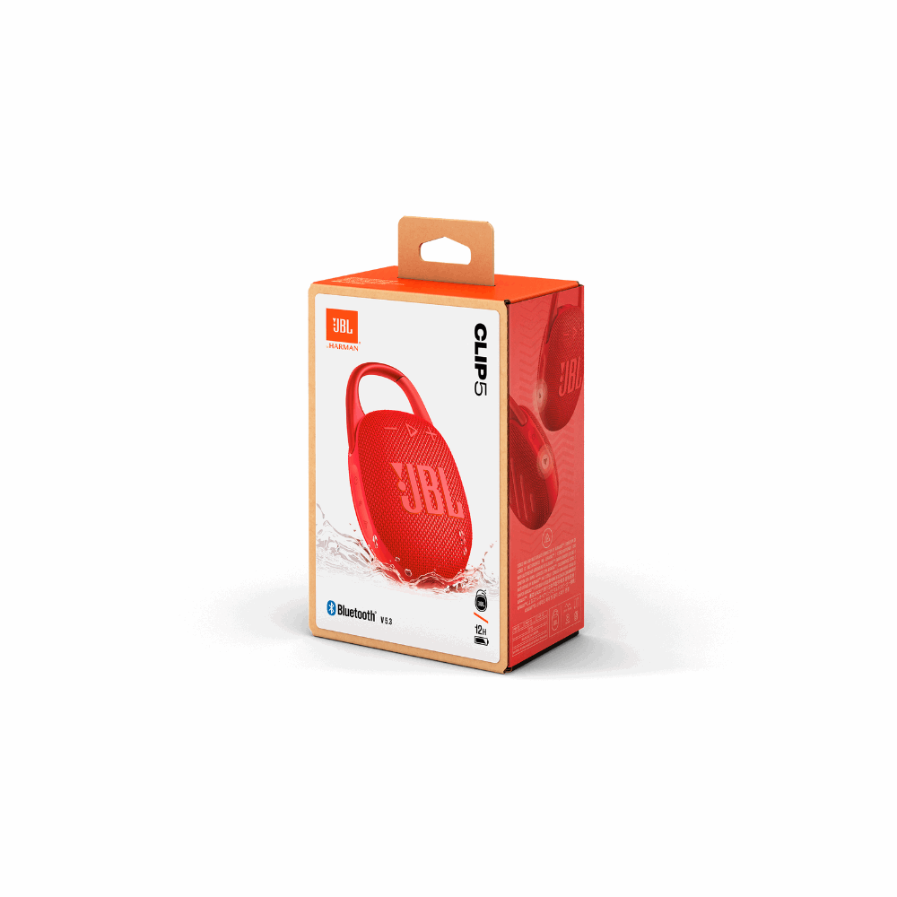 JBL Clip5 RED Portable BT Speaker
