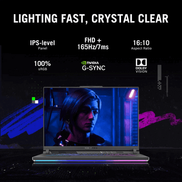 ASUS ROG Strix G16 G614JU-N4200WS – Intel i7-13650HX / RTX 4050 6GB / 16GB DDR5 / 1TB SSD / 16" WUXGA 165Hz / Win 11 Home / Eclipse Gray