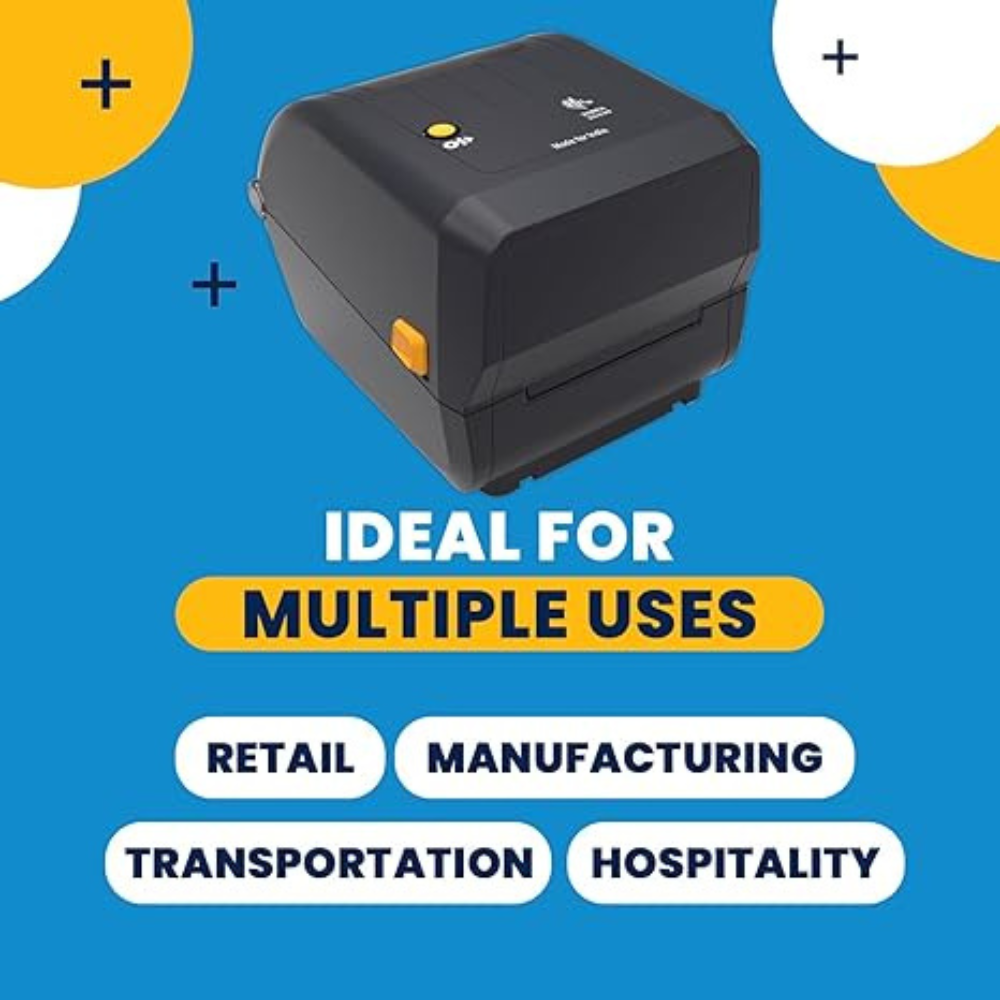 Zebra ZD23A42-30GG0GNZ – Thermal Transfer Barcode Printer, 203 dpi, USB, 2 Years Warranty - Side View