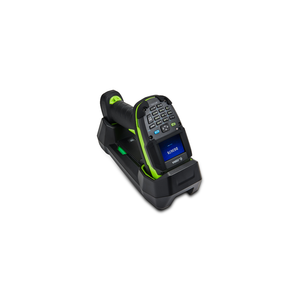 Zebra DS3608-SR3U4600K – 2D Wired Industrial Barcode Scanner, 1D/2D Imager, Rugged, USB, Handheld, 3 Year Warranty - Front View