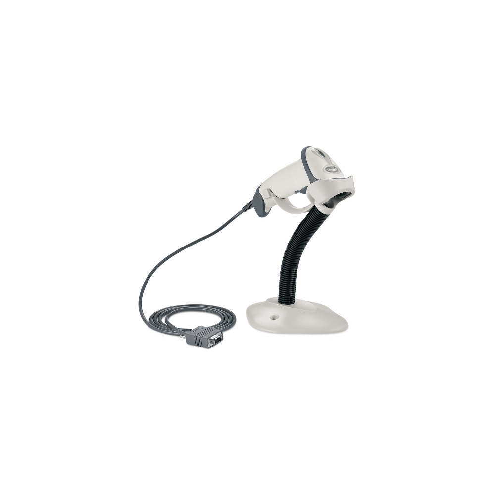 Zebra LS2208-7AZU0100ZY – 1D Wired Barcode Scanner, Black USB Kit (W/O Stand), 5 Years Warranty - Stand View