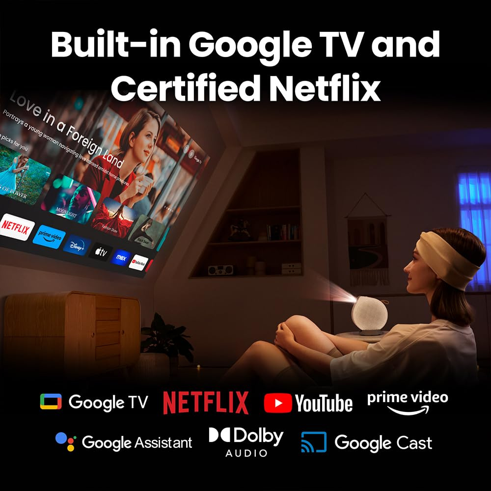 Benq Projector GV50 – Full HD, 1000 Lumens, 30,000 Hrs Light Source, Auto Keystone & Focus, 20W 2.1CH Speakers, Wireless Projection, OTT Support, 3 Years Warranty - Projection View