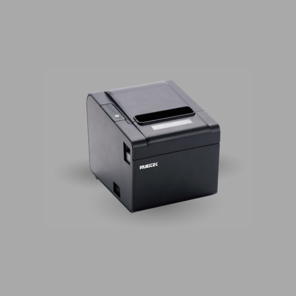 Rugtek RP80 H1 3" Wireless Thermal Receipt Printer – USB, Serial, Ethernet & WiFi, 250mm/s, CR Port, 1 Year Onsite Warranty - Side View