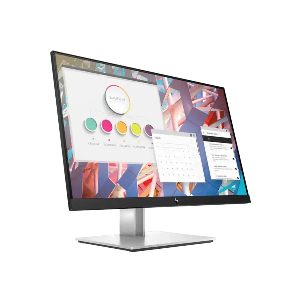 HP 23.8" 524PF Monitor 9D9L6UT – FHD IPS, 1920x1080, DP/HDMI/USB-A/USB-B, Height/Tilt/Pivot/Swivel Adjustable - Side View