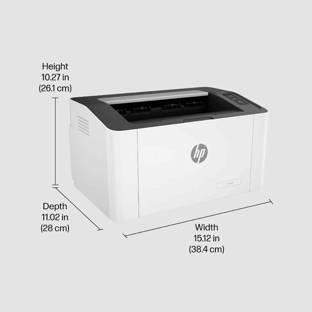 HP Laser 1008w (714Z9A) – Entry Level Monochrome Laser Printer, Wi-Fi, 20 PPM, W1660A Toner, 1 Year Warranty - Side View