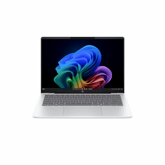 HP OmniBook 5 Snapdragon X1-26-100 14-he0014QU Laptop – 14" 2K OLED, 16GB LPDDR5X, 512GB SSD, Win 11 Copilot+, MS Office 2024, Backlit KB, Glacier Silver