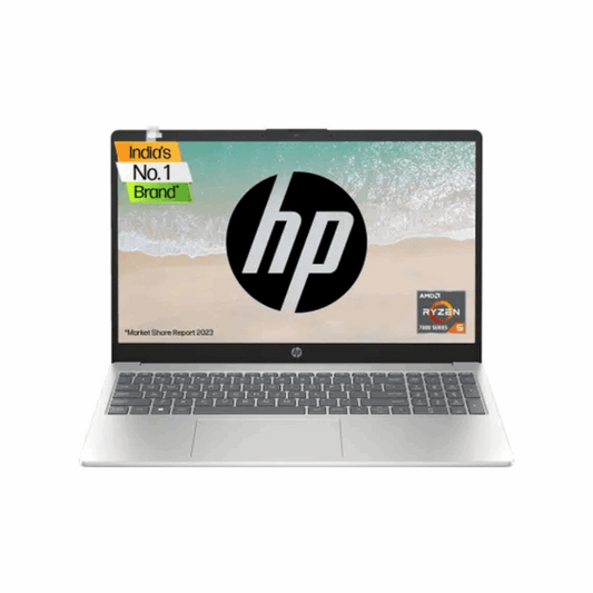 HP 15s Ryzen 5 7520U 15-fc0028AU Laptop – 15.6" FHD, 8GB RAM, 512GB SSD, Win 11, MS Office, Backlit Keyboard, Natural Silver