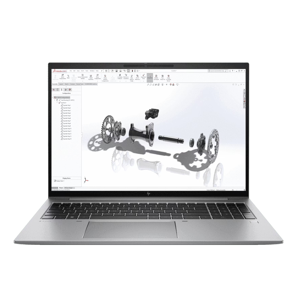 HP ZBook Firefly 16 G11 (A1VX6PT) – Intel Core Ultra 7 155H, 16" WUXGA AG, 16GB DDR5, 1TB SSD, RTX A500 4GB, Win 11 Pro, 3 Years Warranty  - Front View