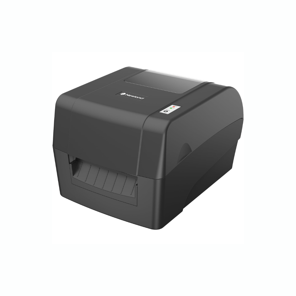 NLS LP410-IN – Thermal Transfer/Direct Thermal Label Printer, 4.25" (108mm), 203 dpi, 127mm/sec, 8MB SDRAM, 4MB Flash, USB, Optional Ethernet/Serial - Front View