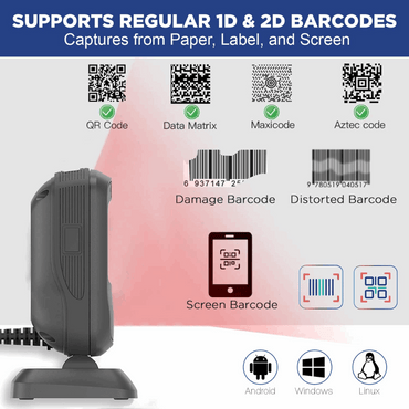 Newland NLS-FR4080-20 – Fixed Mount Barcode Scanner, 1280×800 CMOS, White LED, IP52, 1.2m Drop Resistance, USB & RS-232 - Side View