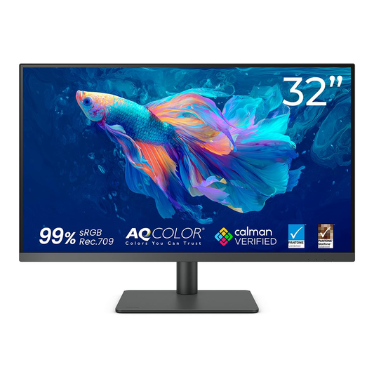 BenQ Creative Pro PD3205U 31.5-inch 4K UHD Professional Designer Monitor – IPS, HDR10, 99% sRGB, USB-C 90W - front view