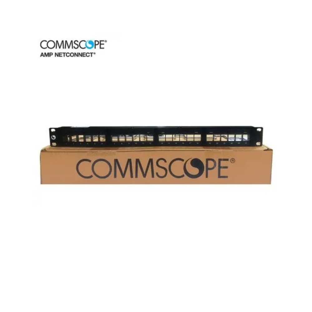CommScope 24-port unloaded jack panel 1U (straight) for cat6 (760237040)