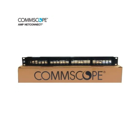 CommScope 24-port unloaded jack panel 1U (straight) for cat6 (760237040)