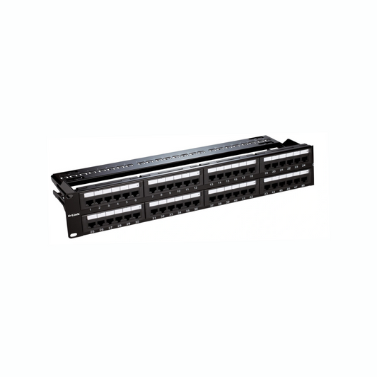 DLink  NPP-C61BLK481 Cat6 48Port PPanel Loaded