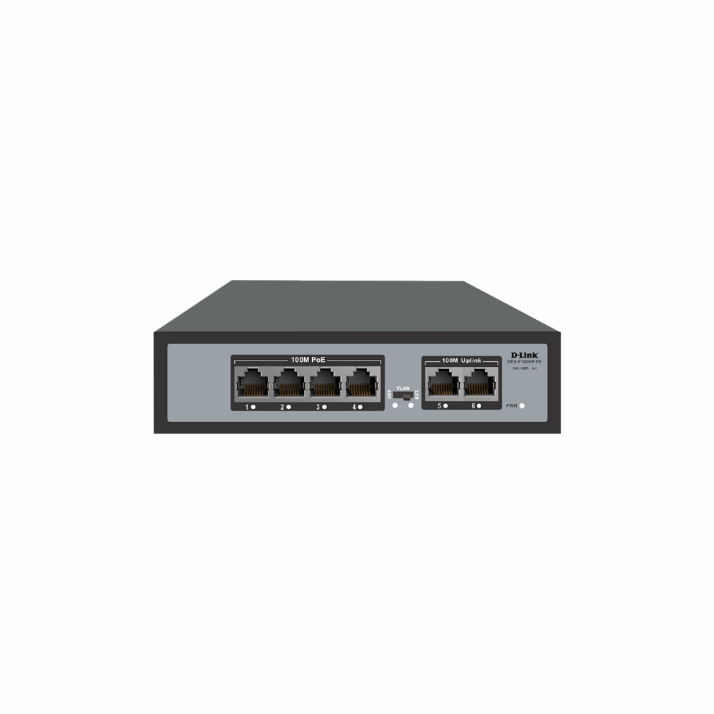 DLink DES-F1006P-FE 4+2 Port Switch(N)