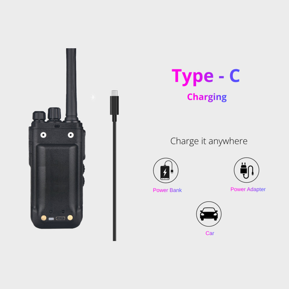 Himalayan Walkie Talkie Blaze X1 – PMR Lic-Free 446 MHz, Long-Range, Durable Design - Type c