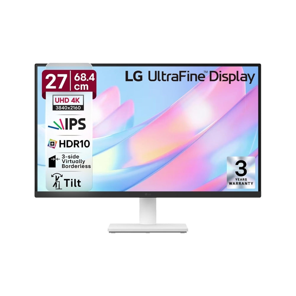 LG 27US500 27" 4K UHD IPS Monitor | HDR, sRGB 98%, Dual HDMI, DisplayPort, Color Calibrated, OnScreen Control, 3 Years Warranty