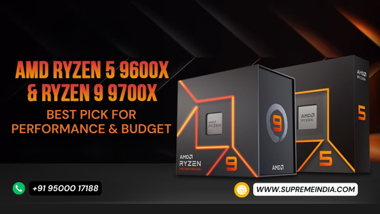 AMD Ryzen 5 9600X vs 9700X – Buy genuine AMD CPUs at Supreme Computers, trusted AMD dealer in Chennai, Tamil Nadu.