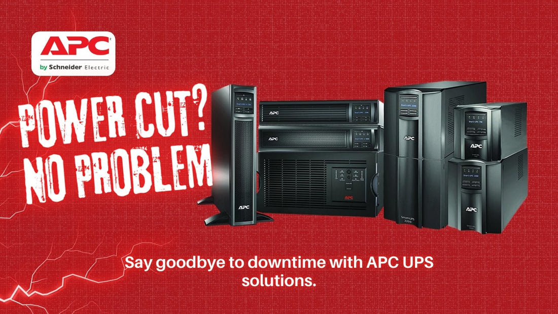 APC UPS protecting devices from power outages and surges for home and office – Supreme Computers, trusted APC dealer in Chennai.