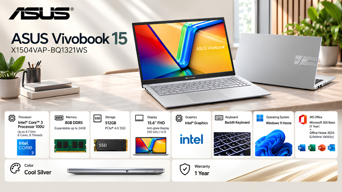 ASUS Vivobook 15 X1504VAP-BQ1321WS, Supreme Computers Dealer in Chennai