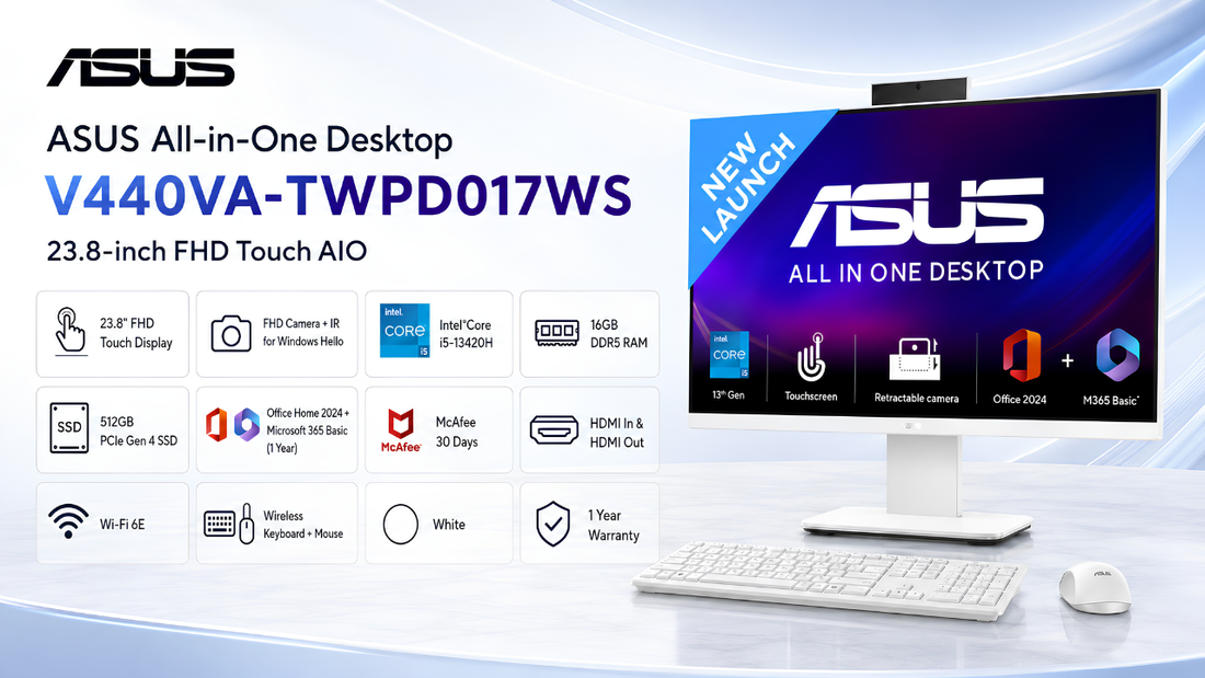 ASUS V440VA-TWPD017WS All-in-One Desktop, Supreme Computers Authorized Dealer in Chennai
