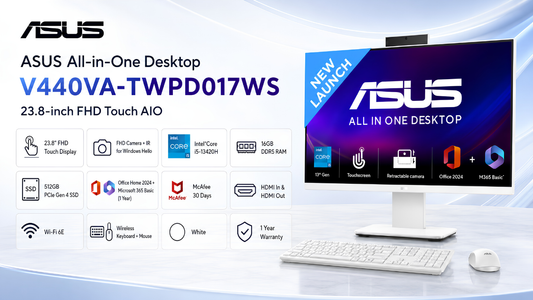 ASUS V440VA-TWPD017WS All-in-One Desktop, Supreme Computers Authorized Dealer in Chennai