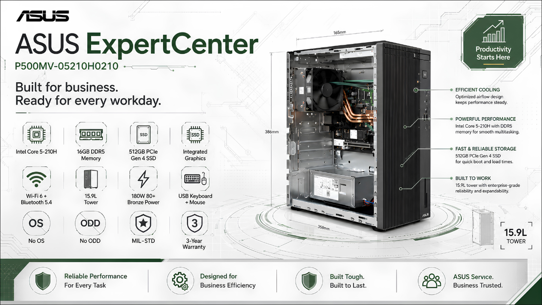 ASUS Desktop P500MV-05210H0210 , Asus Commercial Desktop Dealer in Chennai