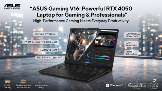 Asus Gaming V16 Core 7 , RTX 4050 ^gb, Supreme Computers Chennai