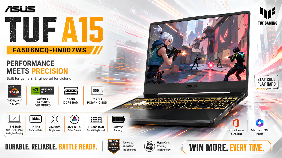 ASUS TUF A15 FA506NCQ-HN007WS |  AMD Ryzen 7 170H processor | Asus Dealer in Chennai, Supreme Computers