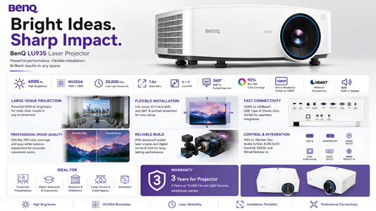 BenQ LU935 WUXGA 6000 ANSI Lumens Laser Projector Dealer in Chennai, Supreme Computers