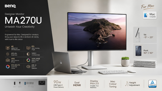 Buy BenQ 27" MA270U 4K USB-C Monitor for Mac | BenQ Dealer in Chennai