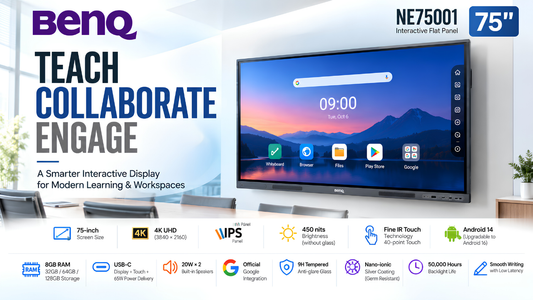 BenQ NE75001 75-inch interactive flat panel. Supreme Computers BenQ Dealer in Chennai.