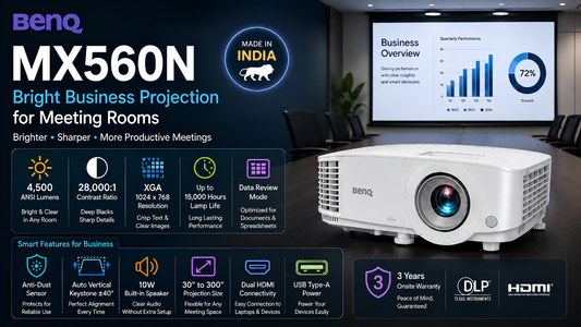 BenQ MX560N XGA Business Projector, Benq Projector Dealer in Chennai, Supreme Computers