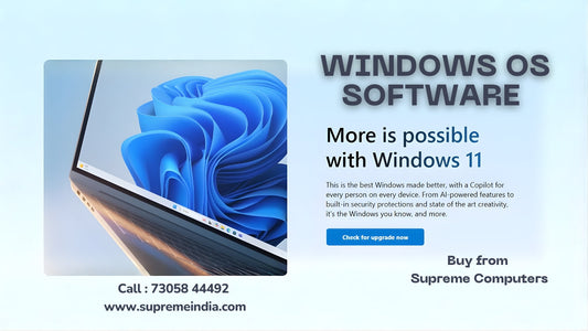 Buy Original Windows 11 OS – Genuine Microsoft License Key at Supreme Computers, Dealer in Chennai, Tamil Nadu