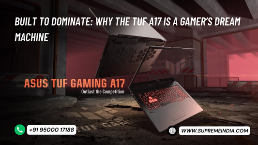 ASUS TUF Gaming A17 (2025) gaming laptop with Intel and AMD Ryzen options, RTX graphics, 17.3-inch 144Hz display – Supreme Computers Chennai