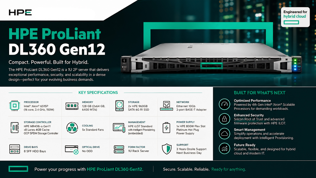 HPE ProLiant Compute DL360 Gen12 Xeon  6515P - HPE Dealer in Chennai, Supreme Computers
