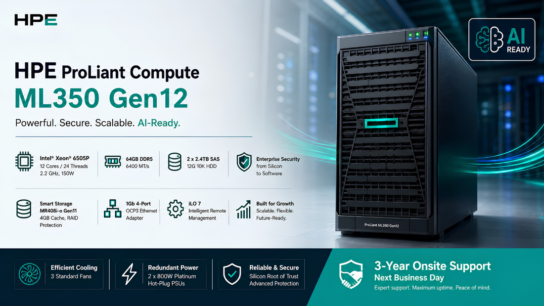 HPE Proliant Compute ML350 Gen 12 Tower Server- HPE Dealer in Chennai, Supreme Computers