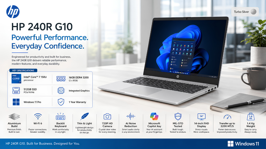 HP 240R G10 Core 7 150U Laptop Dealer in Chennai, Supreme Computers