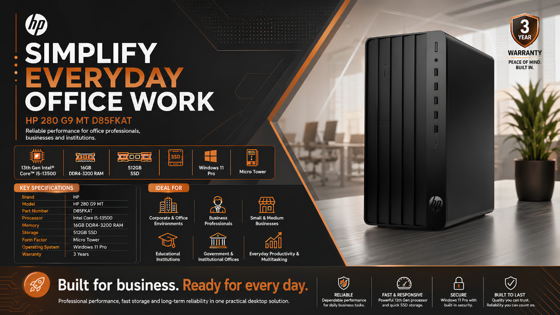 HP 280 G9 MT D85FKAT, Desktop Dealer in Chennai, Supreme Computers