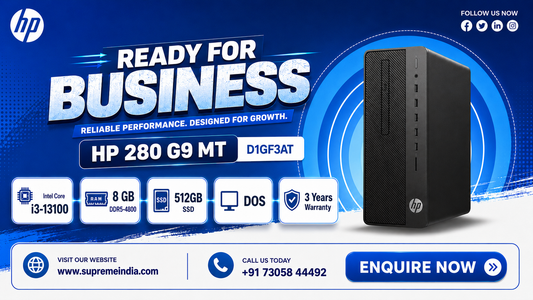 HP 280 G9 MT Desktop - HP Desktop Dealer in Chennai, Supreme Computers.