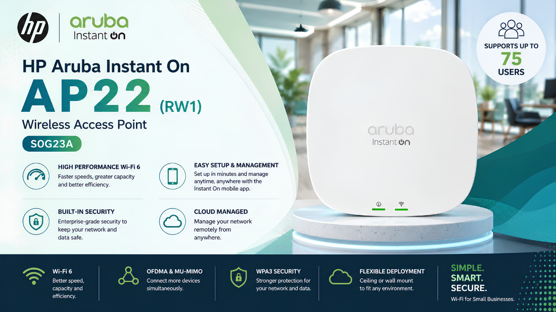 Buy HP Aruba Instant On AP22 Wi-Fi 6 Access Point Dealer in Chennai, Supreme Computers