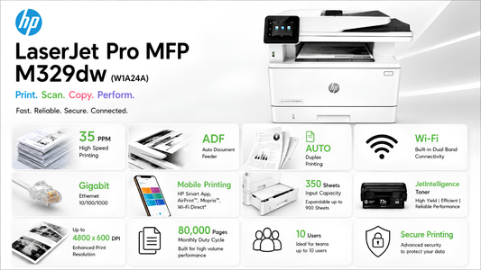 Buy HP LaserJet Pro MFP M329dw Printer W1A24A in Chennai, Supreme Computers 