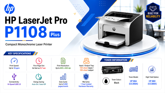 HP LaserJet Pro P1108 Plus Printer , Dealer in Chennai Supreme Computers
