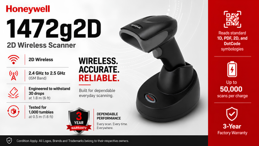 Honeywell 1472g2D Wireless Barcode Scanner Solution, Honeywell Dealer in Chennai Supreme Computers