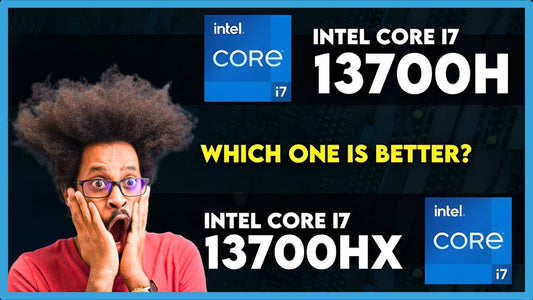 Intel Core i7-13700H vs i7-13700HX laptop processor comparison showing performance differences for gaming and professional laptops in 2026
