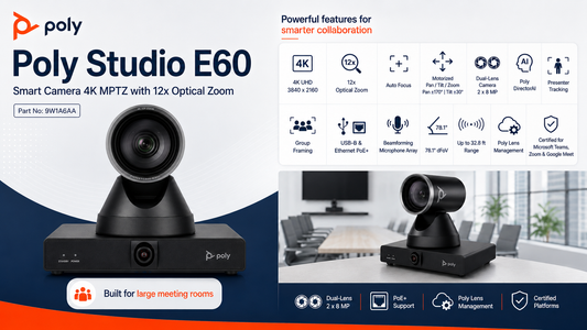 Poly Studio E60 Smart Camera 4K MPTZ with 12x Optical Zoom – 9W1A6AA - Poly Dealer In chennai