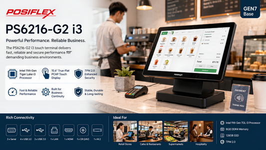PosiFlex PS61216-G2 i3 Touch POS dealer in chennai, Supreme Computers
